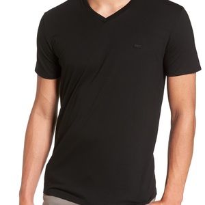 Lacoste Pima cotton v neck shirt XXL 7 black